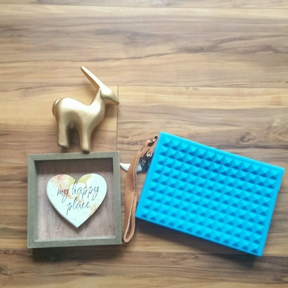 Bright Young Things Rubber Spikey Clutch